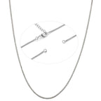 Silver Stainless Steel Box Chain Necklace For Men 18" Inch Bulk