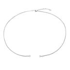 Silver Stainless Steel Box Chain Necklace For Men 18" Inch Bulk