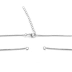 Silver Stainless Steel Box Chain Necklace For Men 18" Inch Bulk