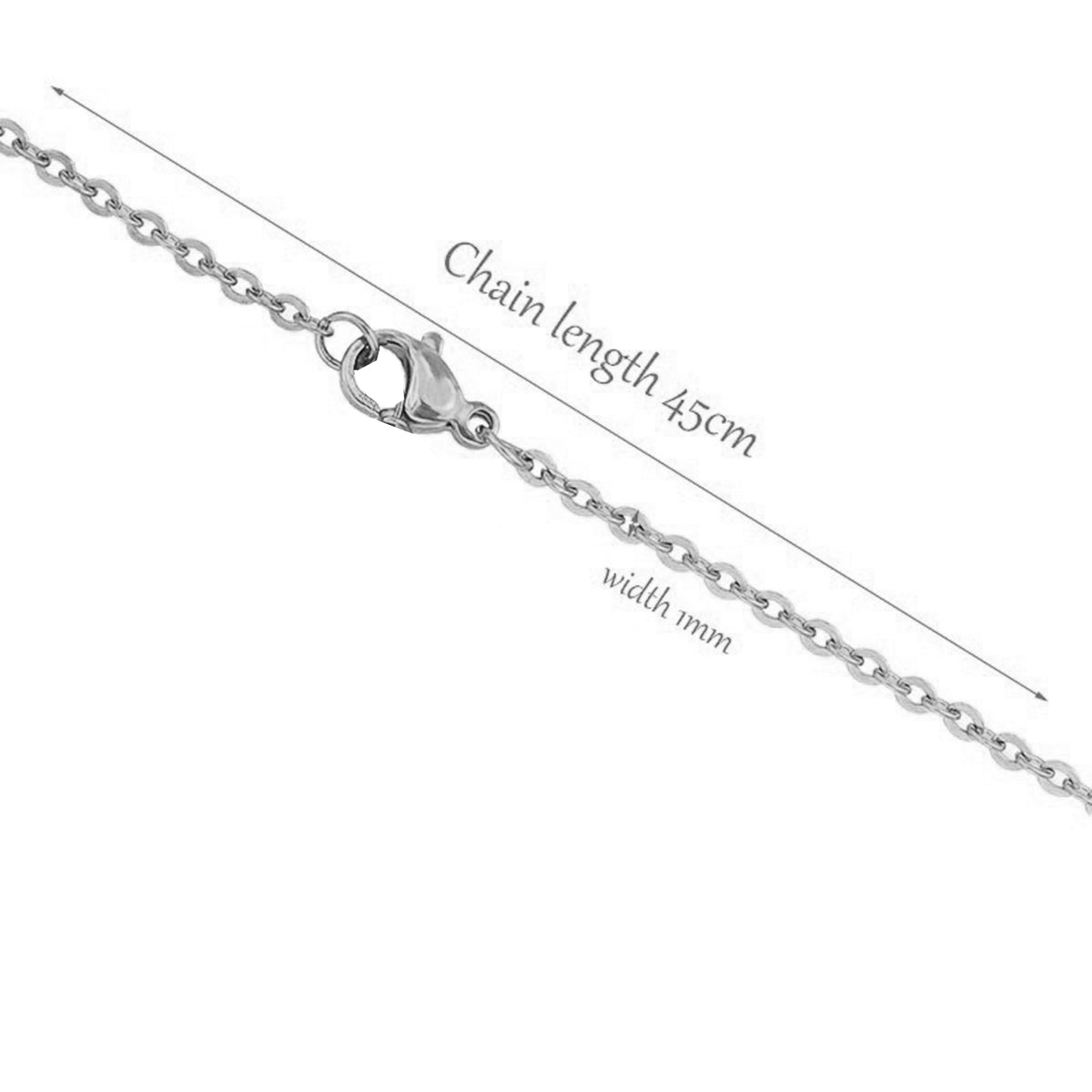 Slim Link Chain Silver Stainless Steel Necklace Chain Boys Bulk Secondary image