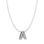 Silver CZ Initial Alphabet Letter A Necklace Pendant Chain Bulk