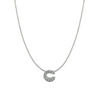 Silver CZ Initial Alphabet Letter A Necklace Pendant Chain Bulk