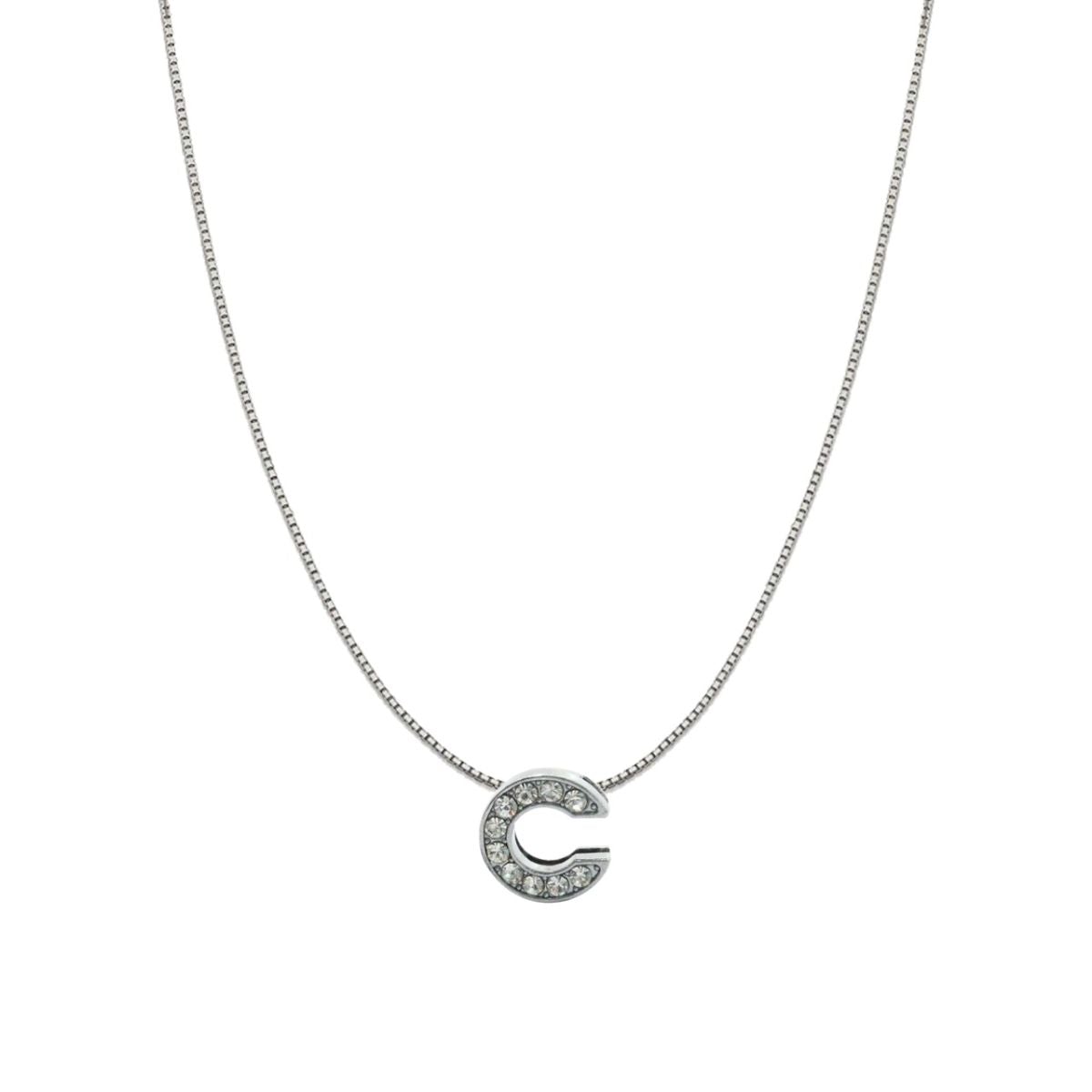 Silver CZ Initial Alphabet Letter A Necklace Pendant Chain Bulk