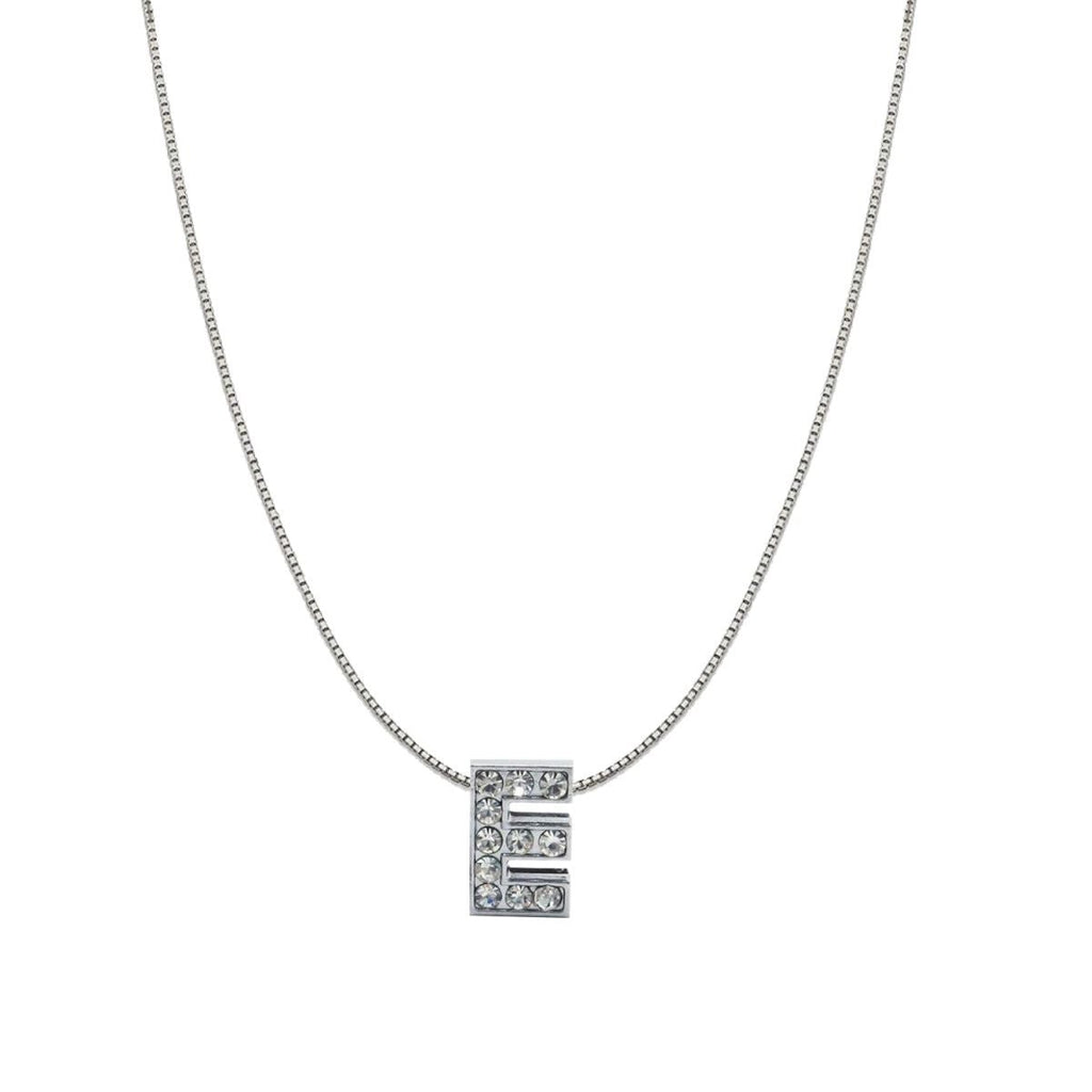 Silver CZ Initial Alphabet Letter A Necklace Pendant Chain Bulk