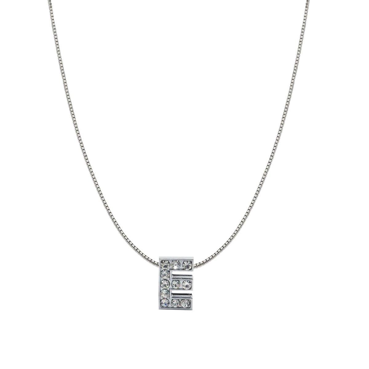 Silver CZ Initial Alphabet Letter A Necklace Pendant Chain Bulk