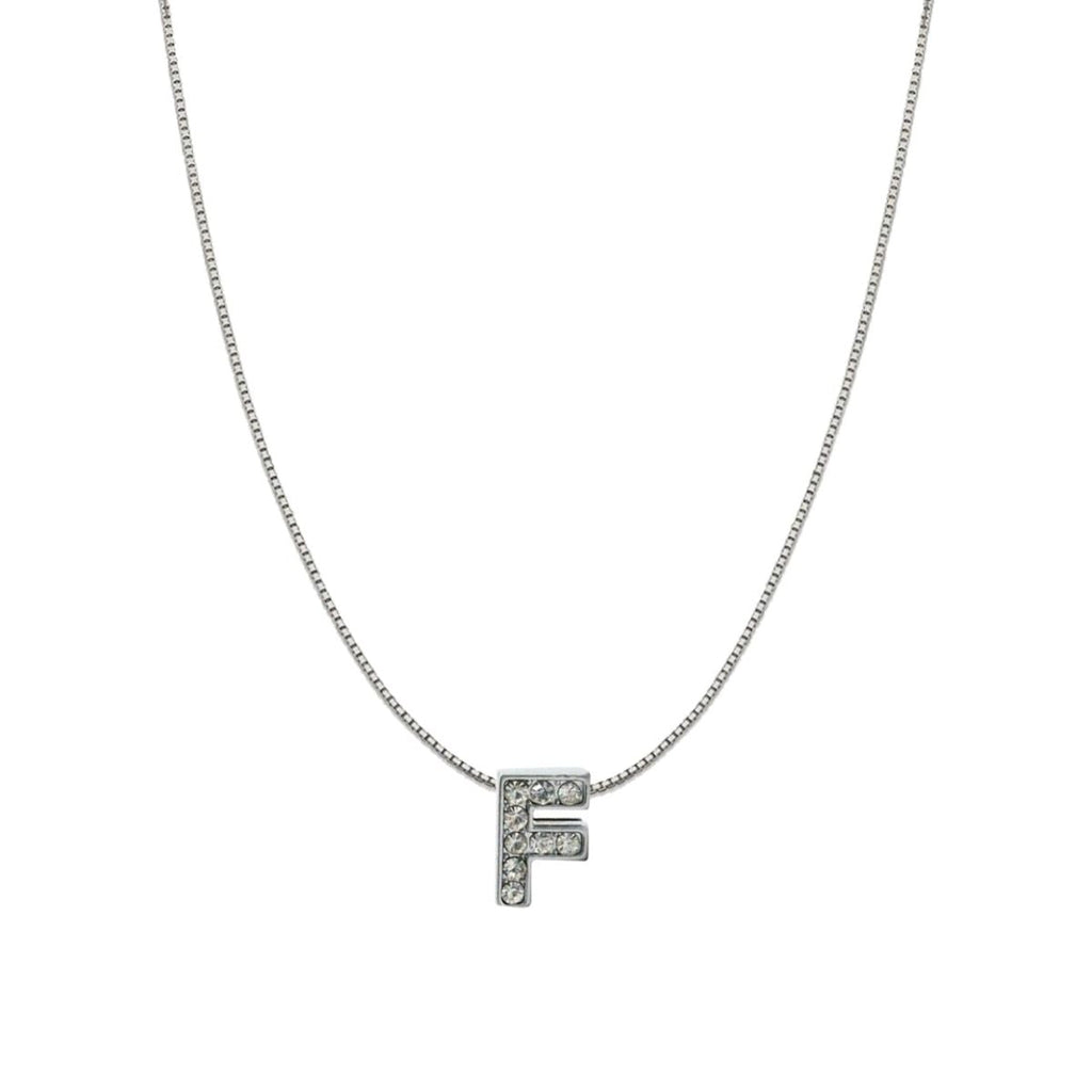 Silver CZ Initial Alphabet Letter A Necklace Pendant Chain Bulk