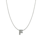 Silver CZ Initial Alphabet Letter A Necklace Pendant Chain Bulk