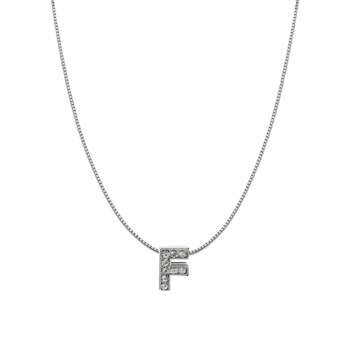 Silver CZ Initial Alphabet Letter A Necklace Pendant Chain Bulk