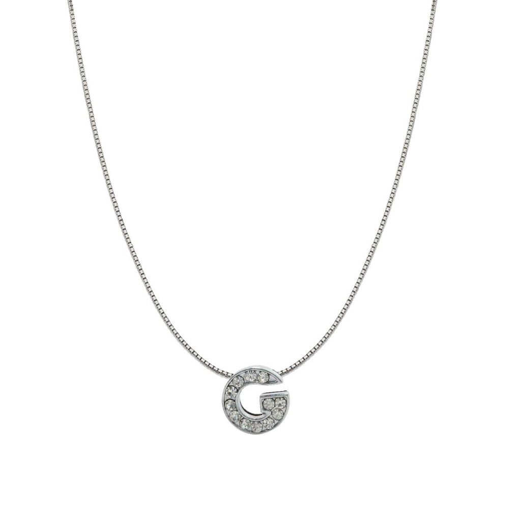 Silver CZ Initial Alphabet Letter A Necklace Pendant Chain Bulk