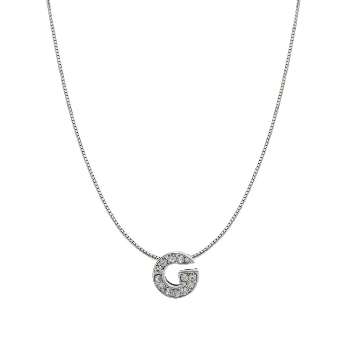 Silver CZ Initial Alphabet Letter A Necklace Pendant Chain Bulk