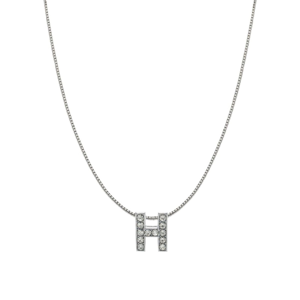 Silver CZ Initial Alphabet Letter A Necklace Pendant Chain Bulk