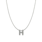 Silver CZ Initial Alphabet Letter A Necklace Pendant Chain Bulk