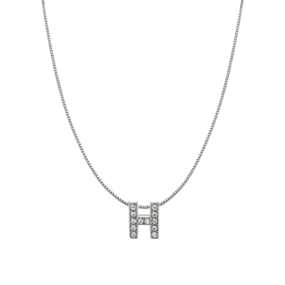 Silver CZ Initial Alphabet Letter A Necklace Pendant Chain Bulk