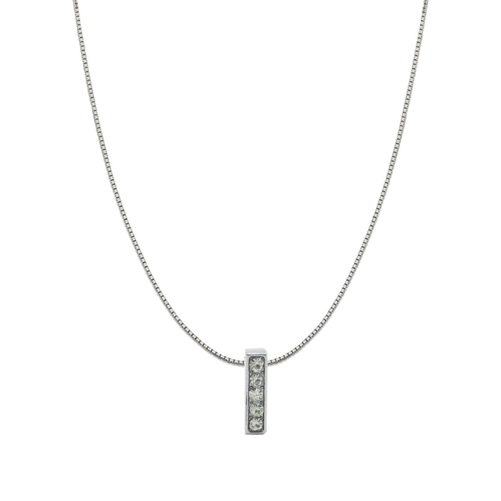 Silver CZ Initial Alphabet Letter A Necklace Pendant Chain Bulk