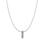 Silver CZ Initial Alphabet Letter A Necklace Pendant Chain Bulk