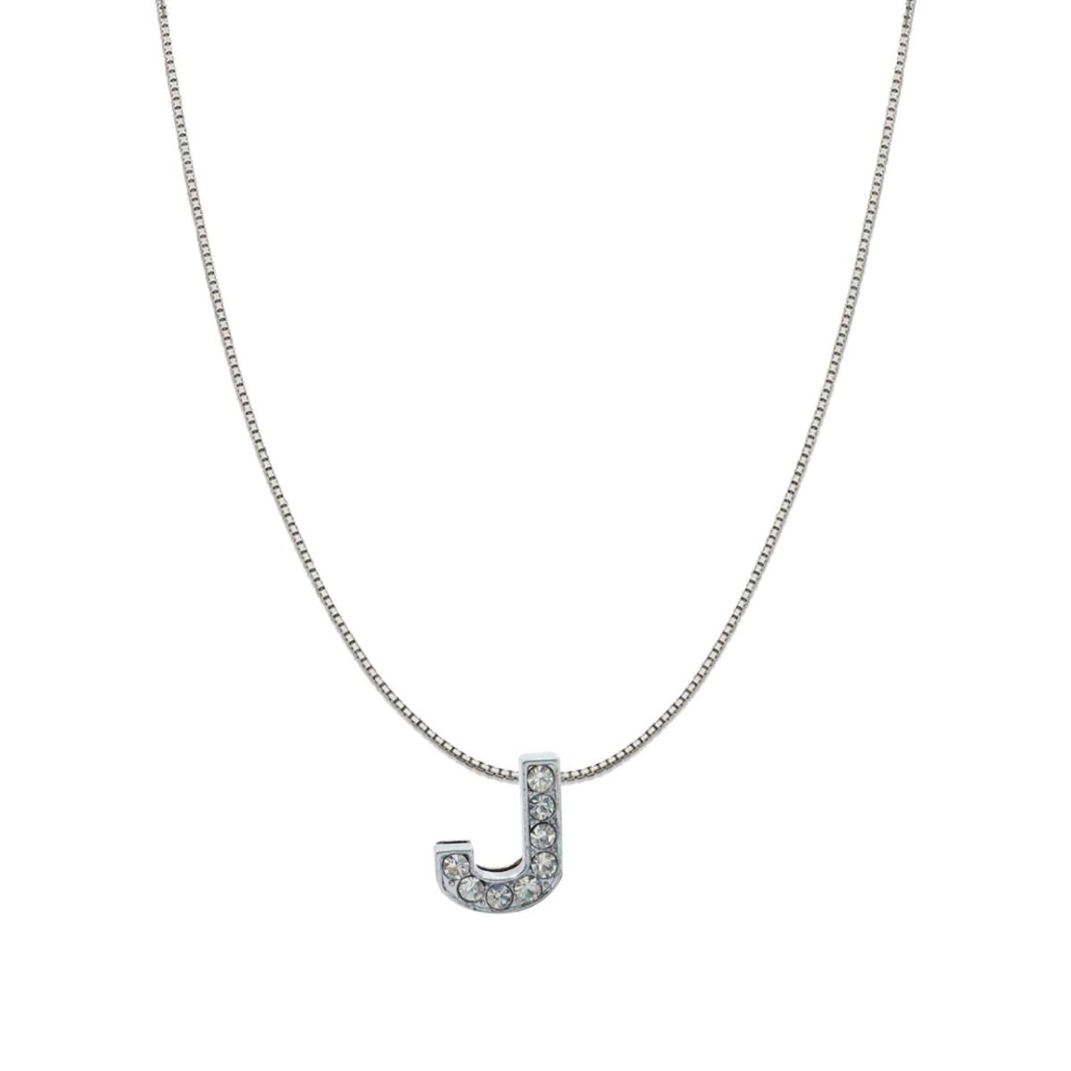 Silver CZ Initial Alphabet Letter A Necklace Pendant Chain Bulk