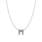 Silver CZ Initial Alphabet Letter A Necklace Pendant Chain Bulk