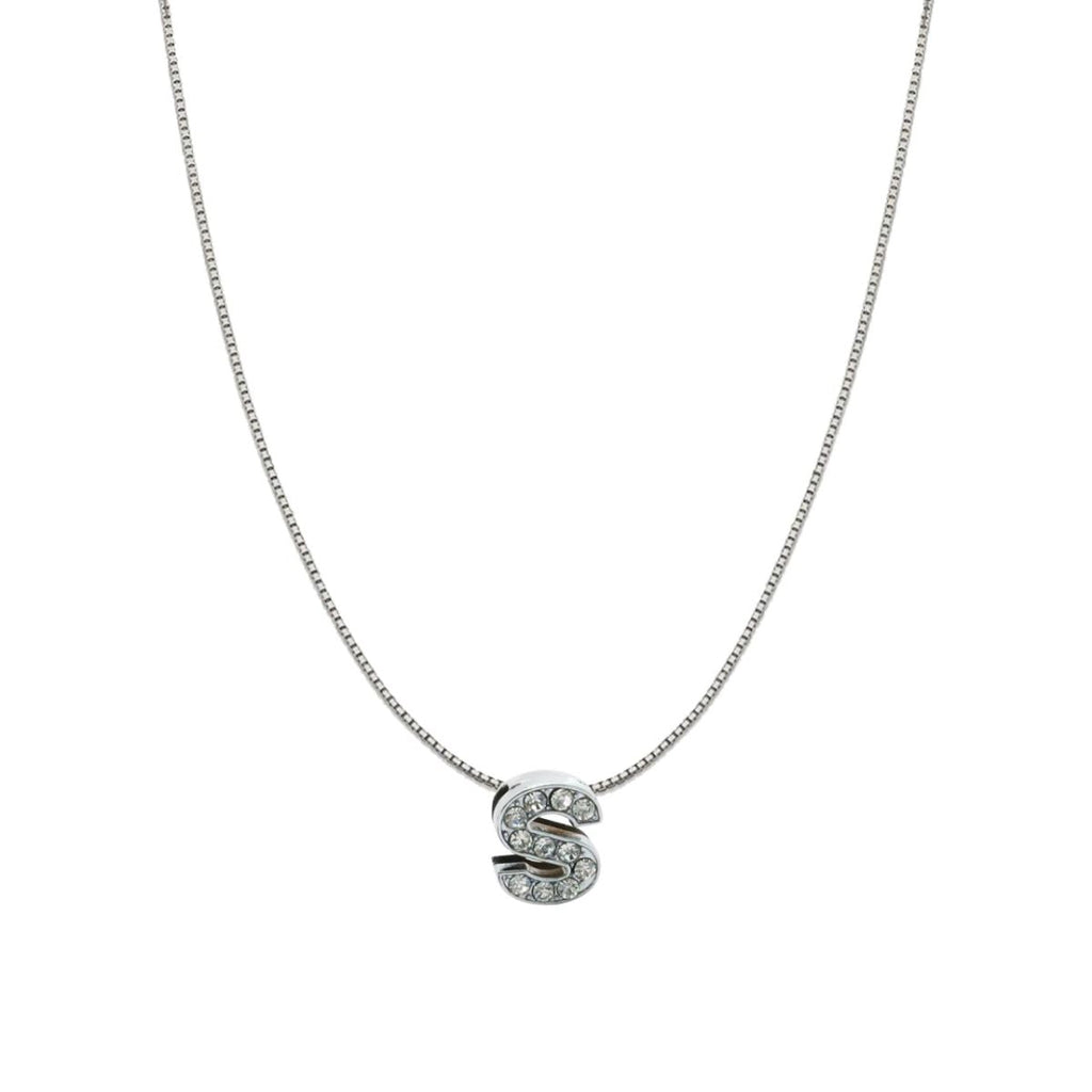 Silver CZ Initial Alphabet Letter A Necklace Pendant Chain Bulk