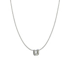 Silver CZ Initial Alphabet Letter A Necklace Pendant Chain Bulk