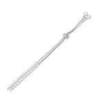Silver Slim Box Slider American Diamond Adjustable Extender Chain Ball Ends Accessory For Diy 9" Bracelet For Women Girls