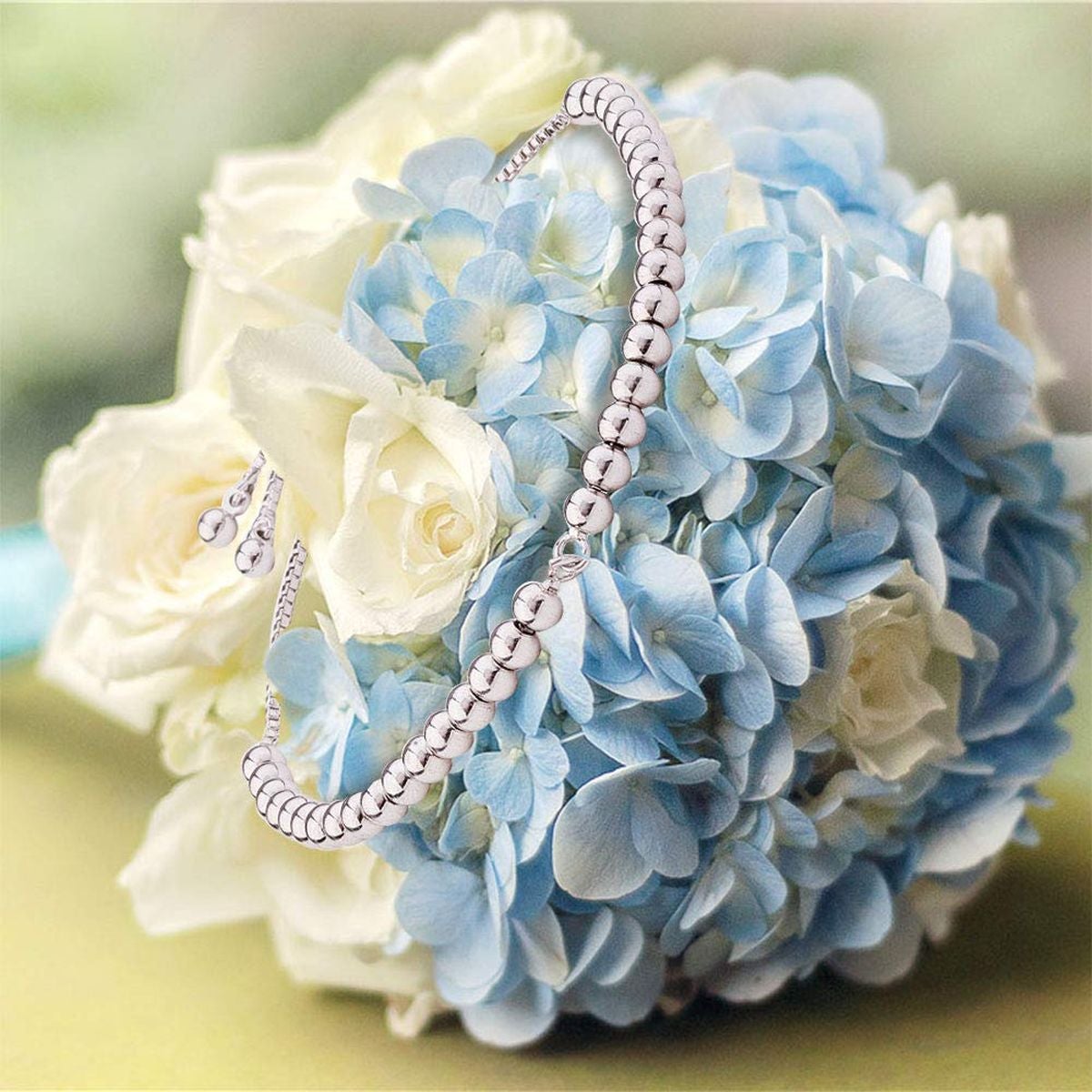 Silver Slim Box Slider Ball Chain Adjustable Extender Chain Ball Ends Accessory For Diy 9" Bracelet For Women Girls