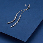 Silver Slim Box Slider Ball Chain Adjustable Extender Chain Ball Ends Accessory For Diy 9" Bracelet For Women Girls