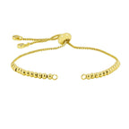Gold Slim Box Slider Ball Chain Adjustable Extender Chain Ball Ends Accessory For Diy 9" Bracelet For Women Girls
