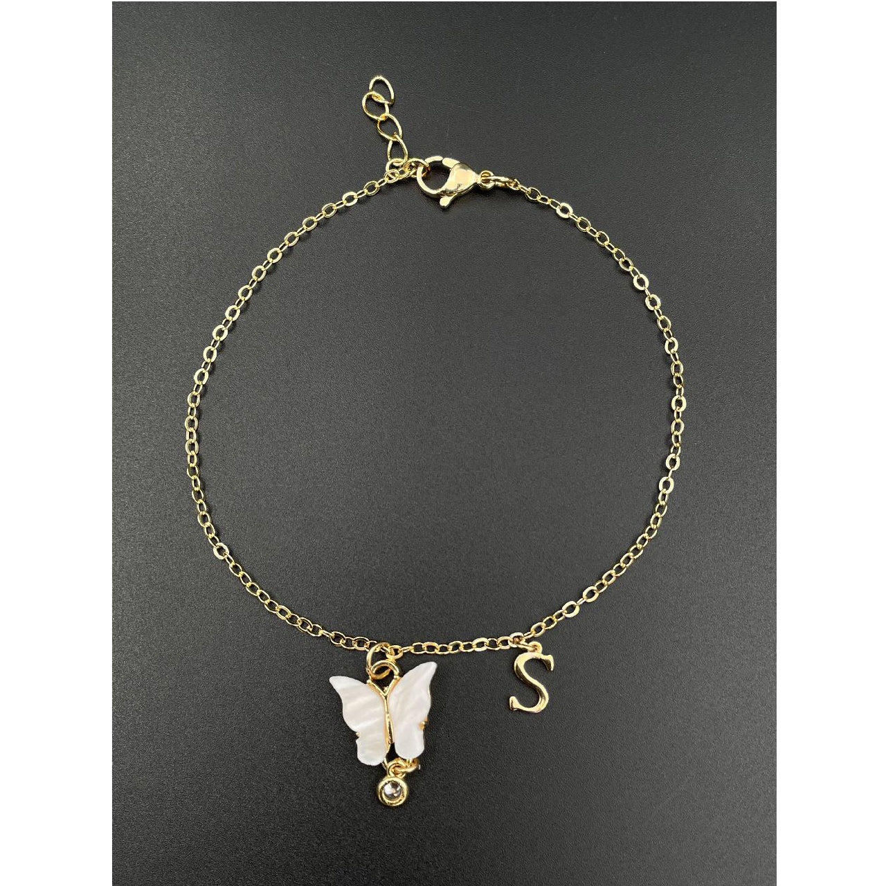 Butterfly Alphabets Letter Initial Customised Link Bracelet Bulk