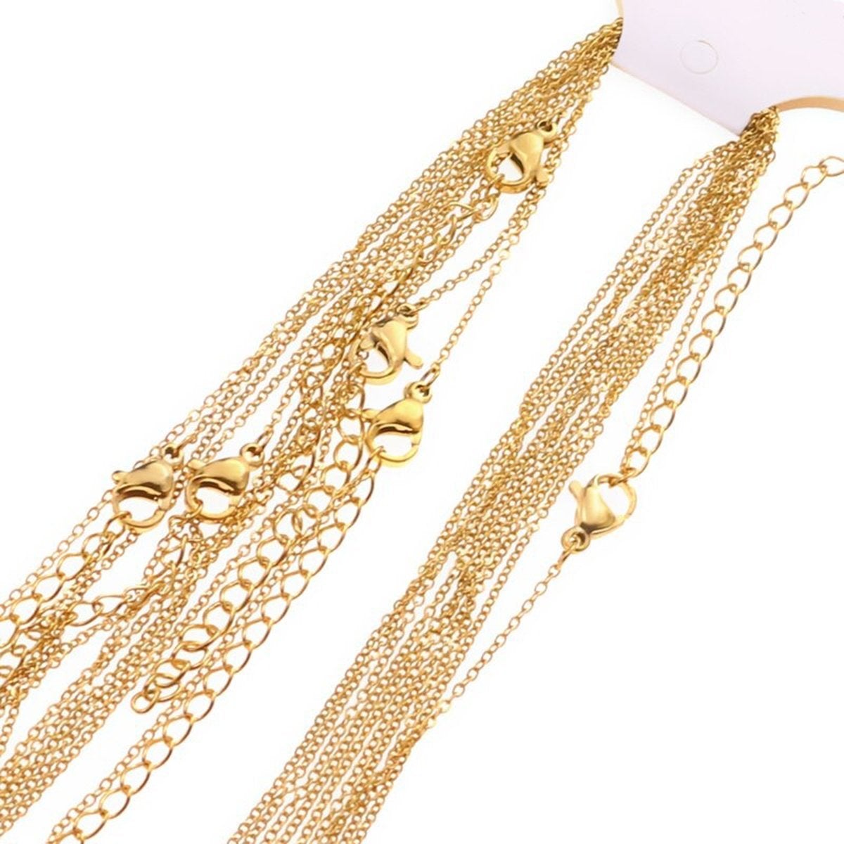 Slim Link Copper 18K Gold Chain Necklace For Women "18 Bulk