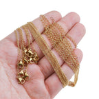 Slim Link Copper 18K Gold Chain Necklace For Women "18 Bulk