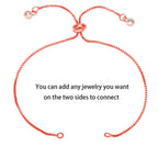 Rose Gold Slim Box Slider Adjustable Extender Chain Ball Ends Accessory For Diy 9" Bracelet For Women Girls