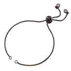 Black Silver Slim Box Slider Extender Chain Accessory Bracelet Bulk