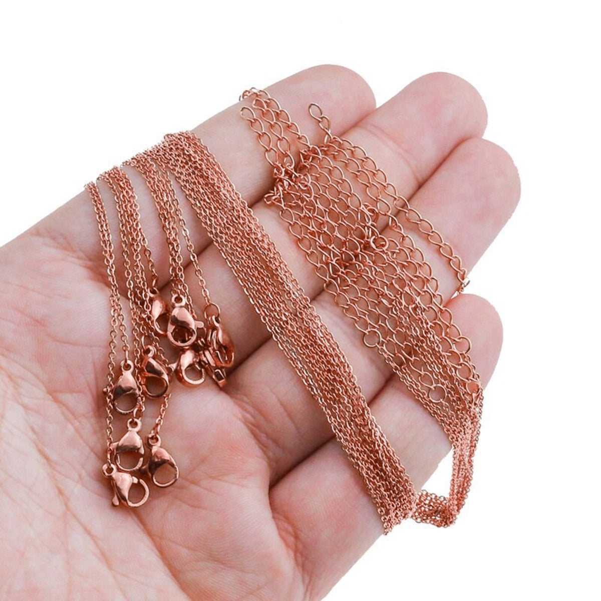 Copper Rose Gold Slim Link Chain For Women Bulk