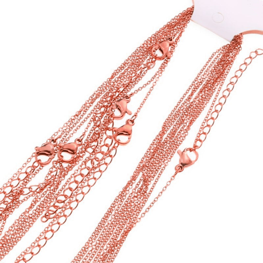 Copper Rose Gold Slim Link Chain For Women Bulk