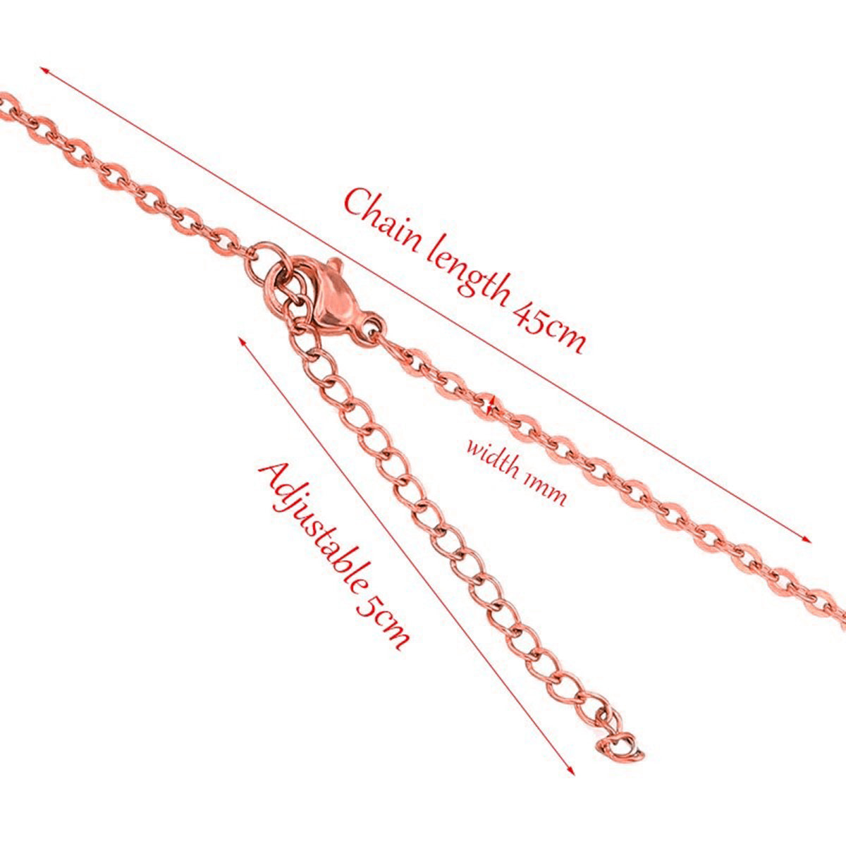 Copper Rose Gold Slim Link Chain For Women Bulk