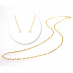 Slim Link Gold Copper Necklace Chain For Women Bulk