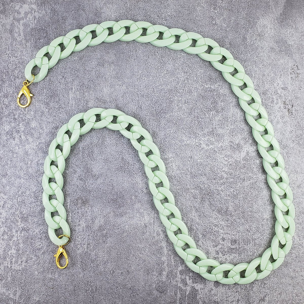 Mint Green Polymer Mask Chain For Women Bulk