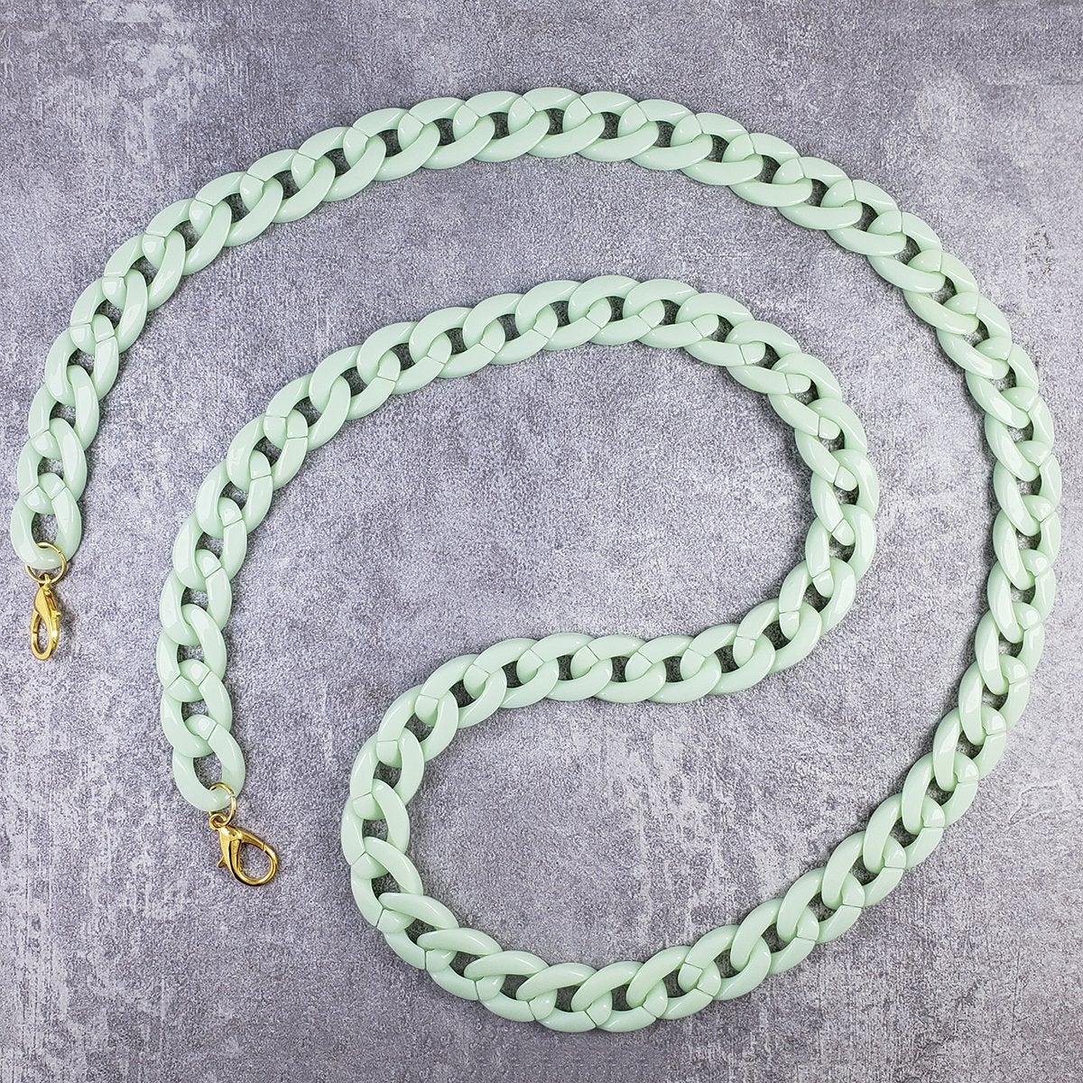 Mint Green Polymer Mask Chain For Women Bulk Secondary image