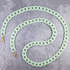 Mint Green Polymer Mask Chain For Women Bulk