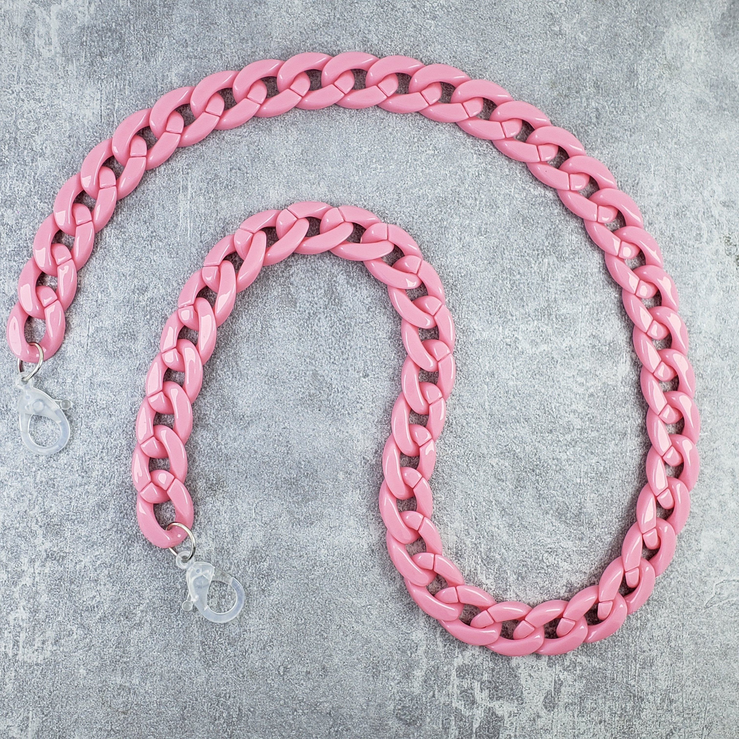 Pink Polymer Mask Chain For Women Bulk Main image