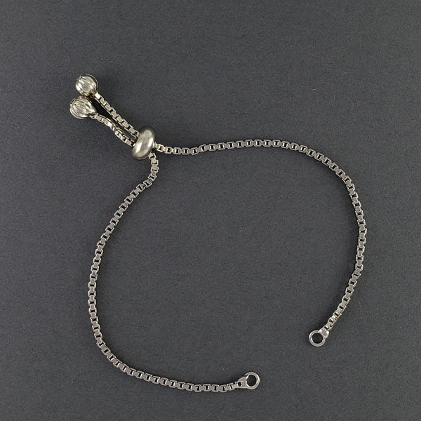 Box Glossy Silver Adjustable Slider Bracelet For Women Bulk Main image