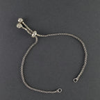 Box Glossy Silver Adjustable Slider Bracelet For Women Bulk