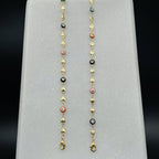 Copper Heart Round Evil Eye Gold Multi Colour Enamel Mask Chain Bulk