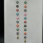 Copper Heart Evil Eye Gold Multi Colour Enamel Mask Chain Women Bulk