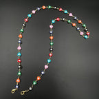 Copper Heart Evil Eye Gold Multi Colour Enamel Mask Chain Women Bulk