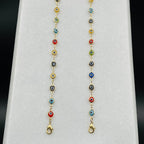 Copper Evil Eye Gold Multi Colour Link Mask Chain For Women Bulk