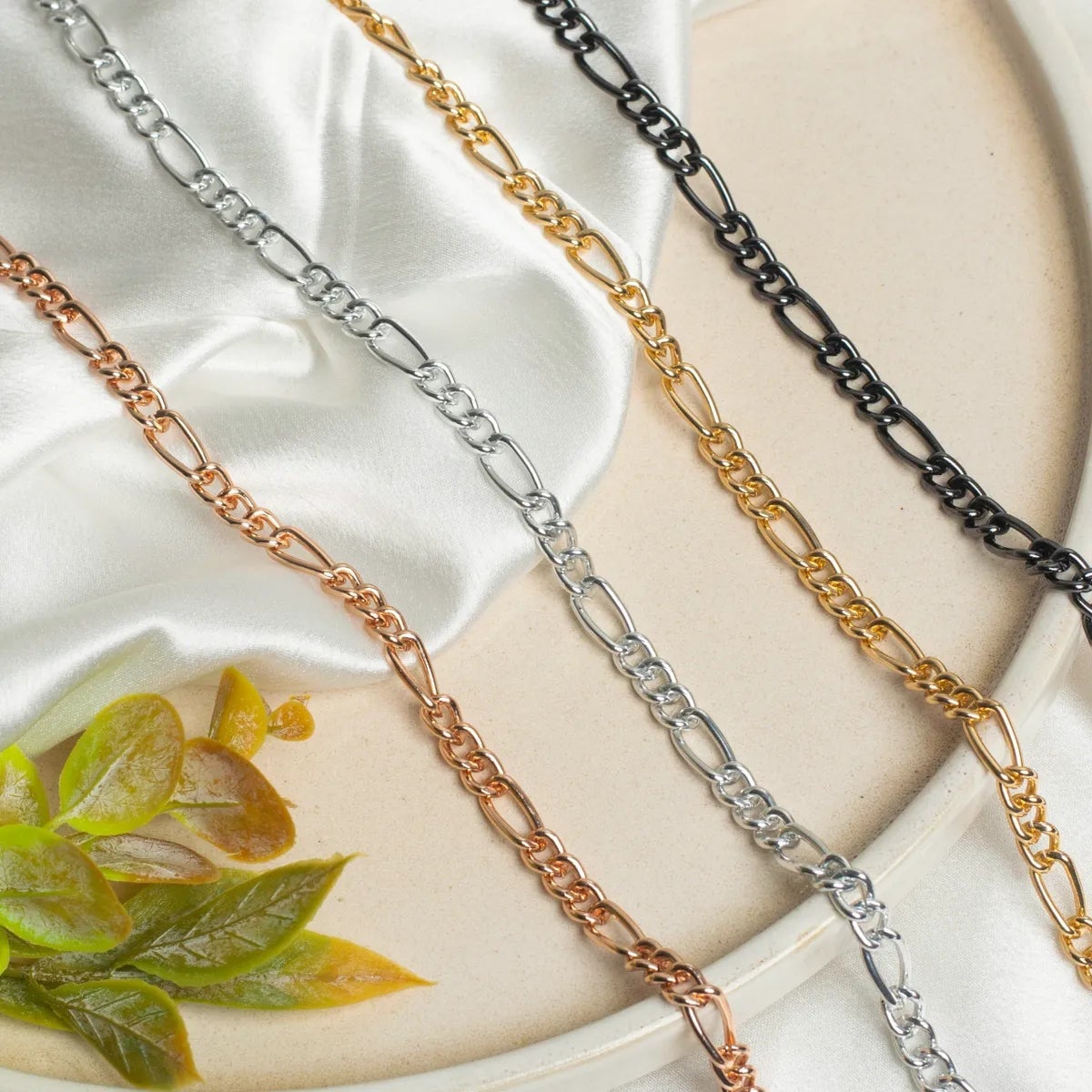 Aluminium Size 6 Mm Width 1 Meter Chain Women Unisex Men Bulk Main image