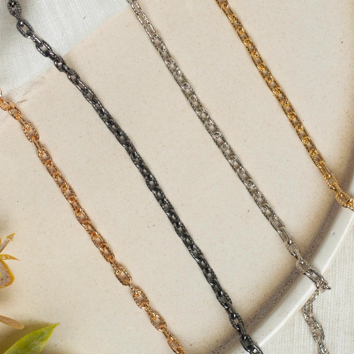 Aluminium Size 4 Mm Width 1 Meter Chain Women Unisex Bulk Main image
