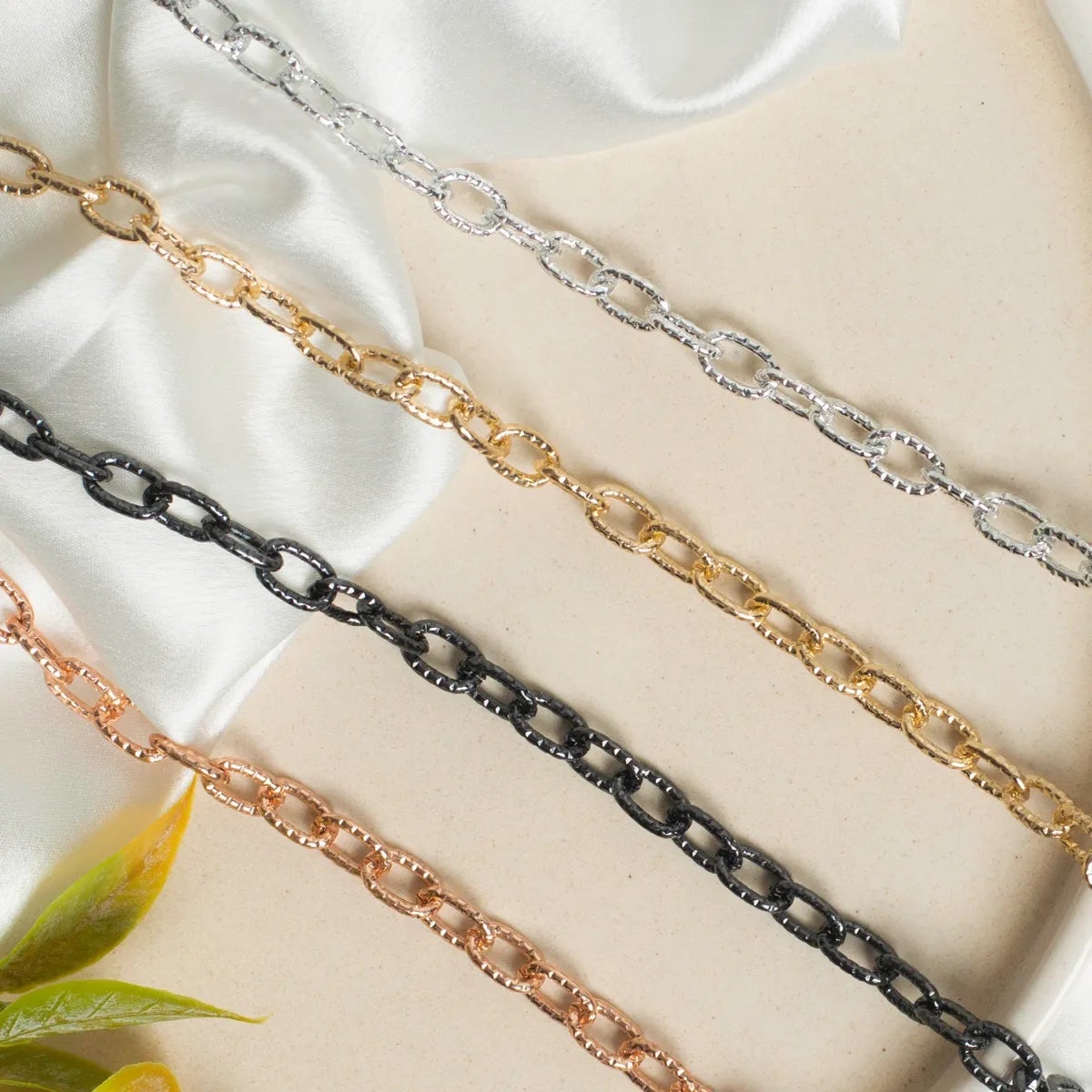 Aluminium Size 8 Mm Width 1 Meter Chain Women Unisex Men Bulk Main image