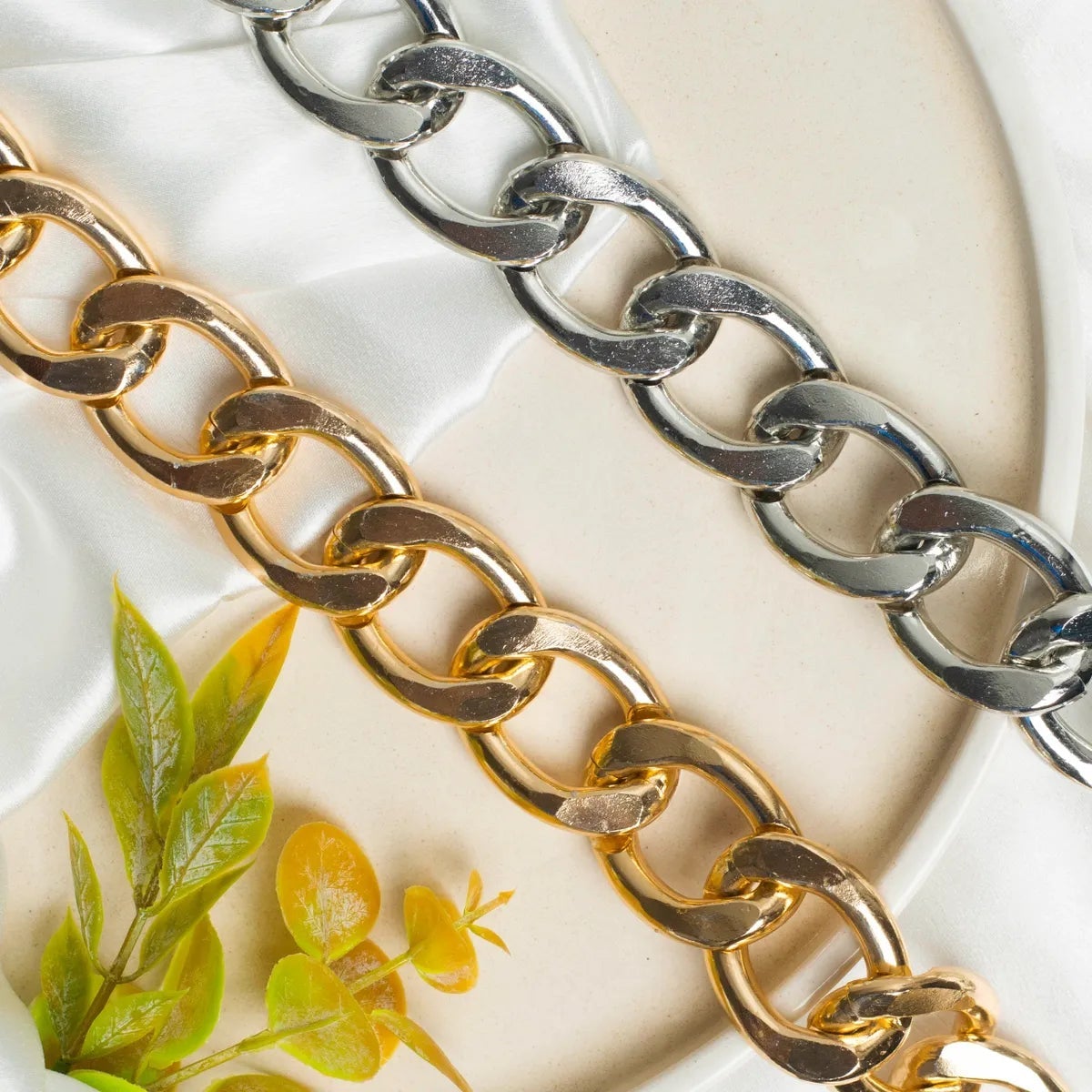Aluminium Size 29 Mm Width 1 Meter Chain Women Unisex Bulk